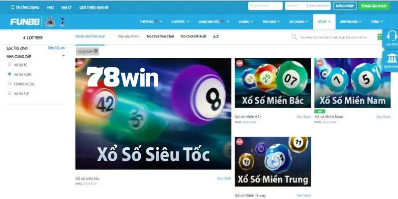 Đặt cược xổ số Fun88